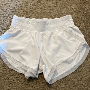 White Mesh Lululemon Running Shorts